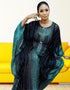 Elegant Party Dress in Abaya Style with Dubai Stripe Print